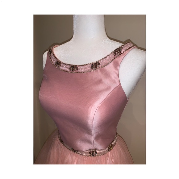 NWT PINK TWO PIECE BALLERINA COCKTAIL DRESS SIZE 2 - Picture 2 of 3